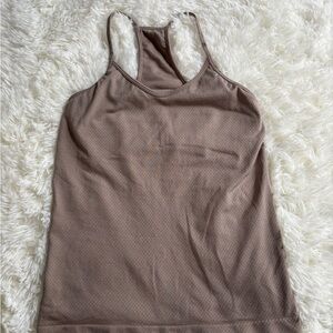 Fitted Racerback Tank Top With Shelf Bra